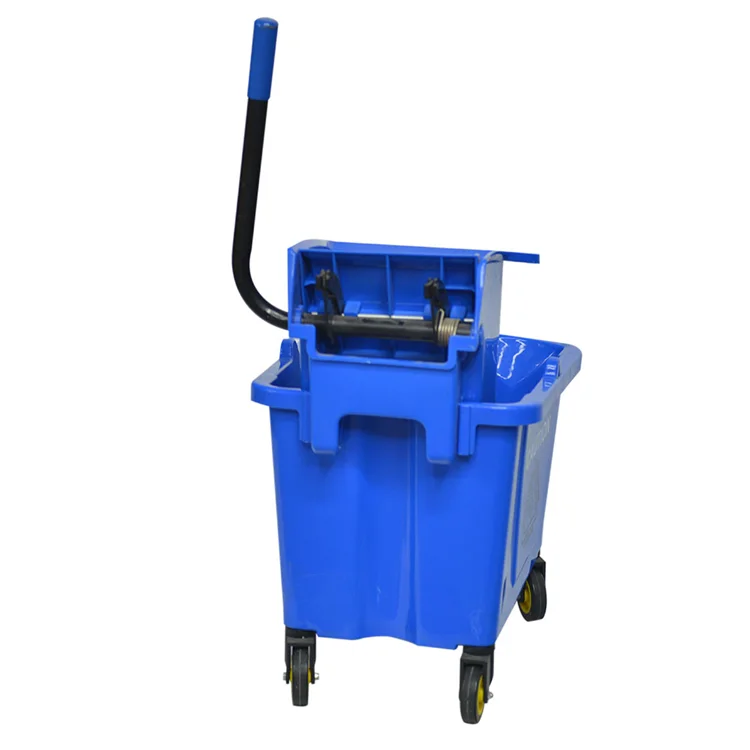 hotel cleaning plastic janitorial cart mini wringer side-press