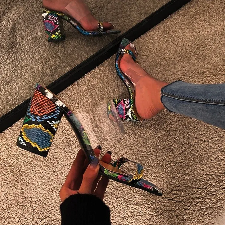 

SP298 high heels ladies shoes women transparent sandals
