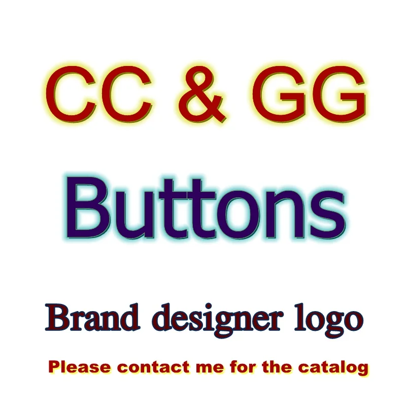 

New design custom silver metal CC channel luxury designer logo coat buttons