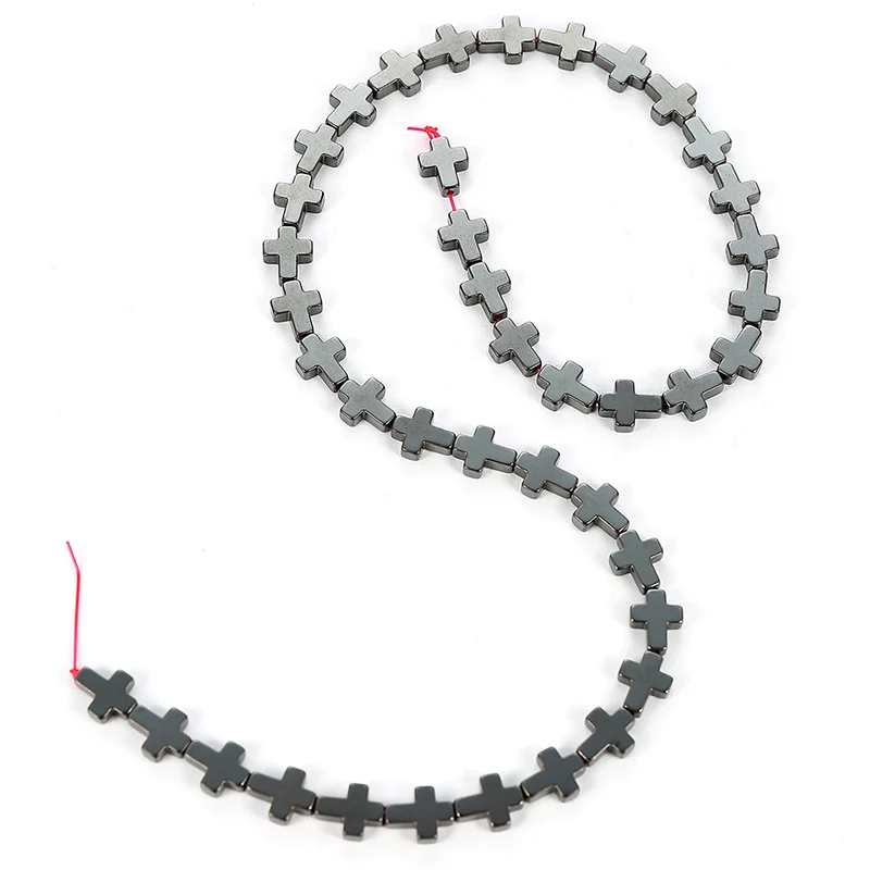 

Classic black gallstone cross chain DIY bracelet necklace jewelry making