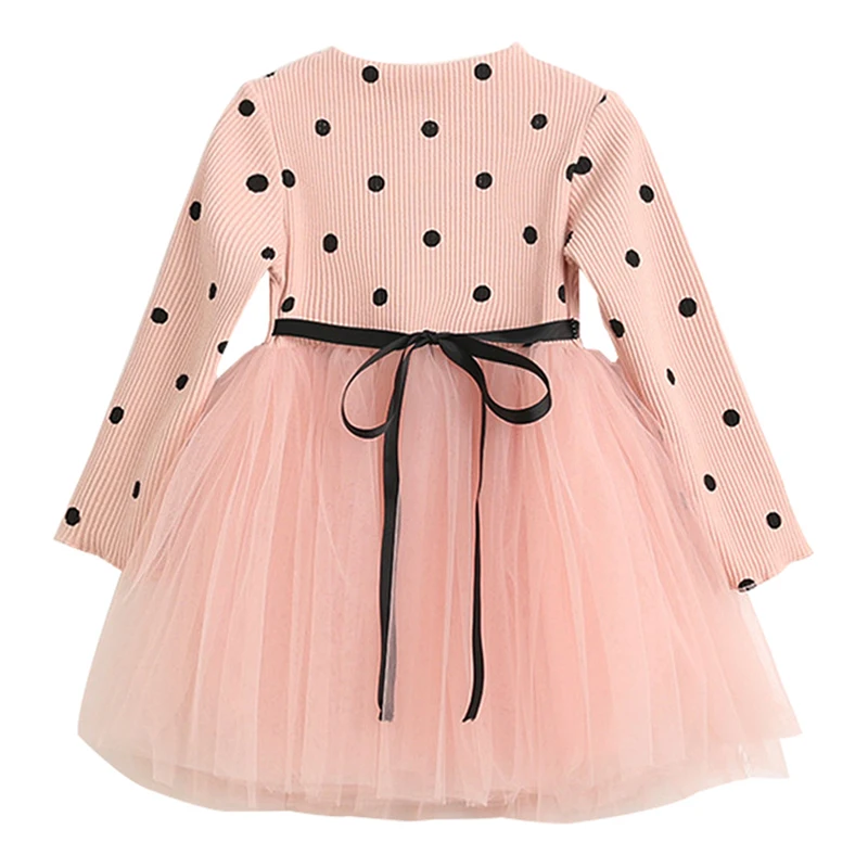 

Bear Leader 2019 Brand Children Clothing Ball Gown Dot Print Kids Clothes Girl's Dresses, Pink