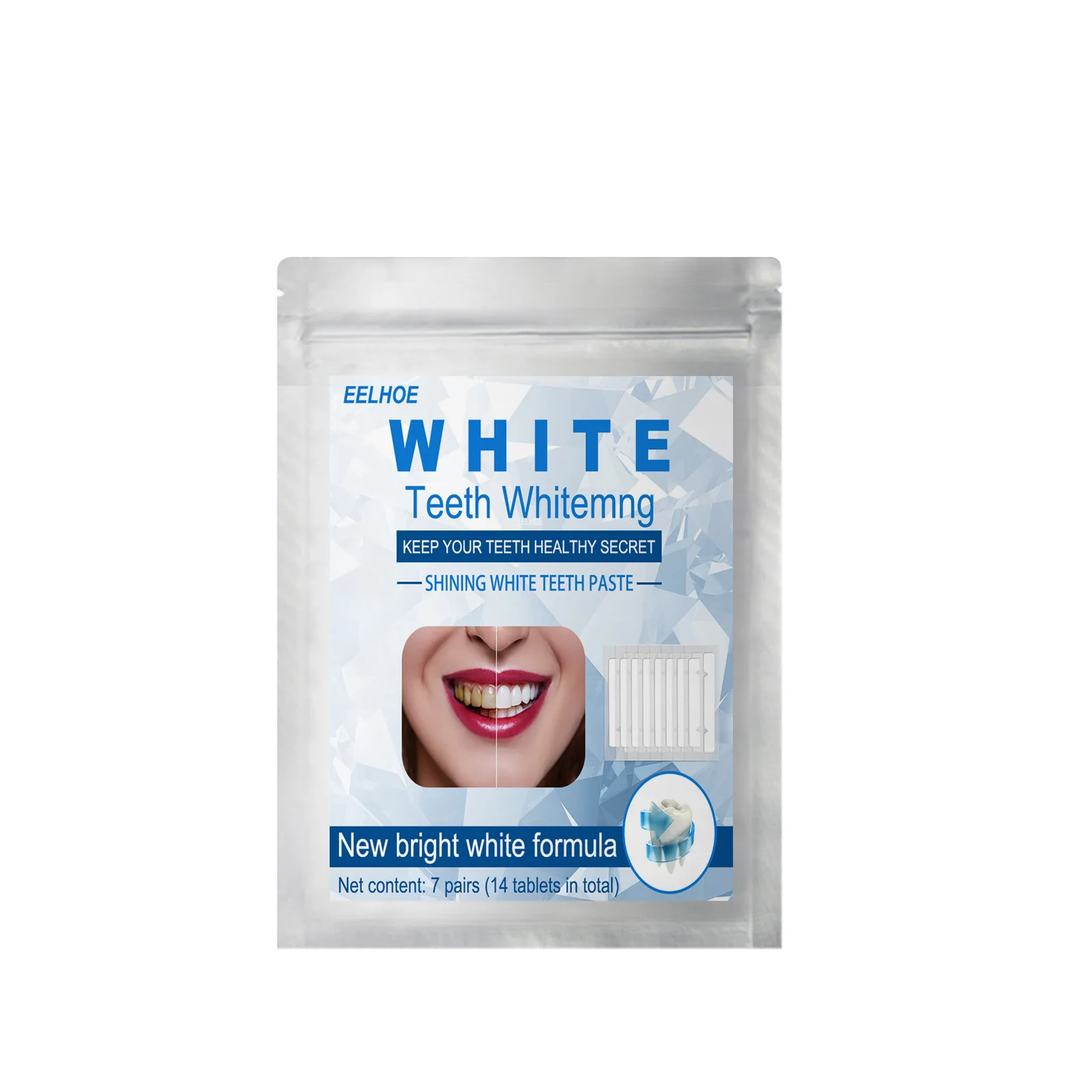 

eelhoe 7 pairs of dazzling 3D whitening teeth remove yellow teeth confidently shine teeth stickers