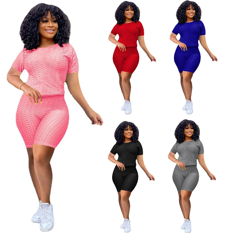 

2021 Womans clothing lounge sets summer 2 piece short set women