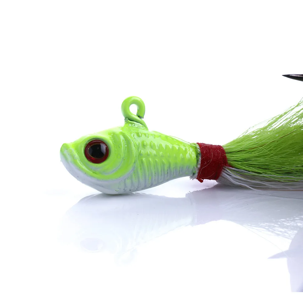 

Newbility High Quality feather skirts Jig Head 7cm 25g metal jig hooks, Customized colors