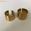 SLand Jewelry Manufacturer online wholesale engravable Plain and Brushed Raw Brass Wide Tube Ring Blanks Bases for Men Women