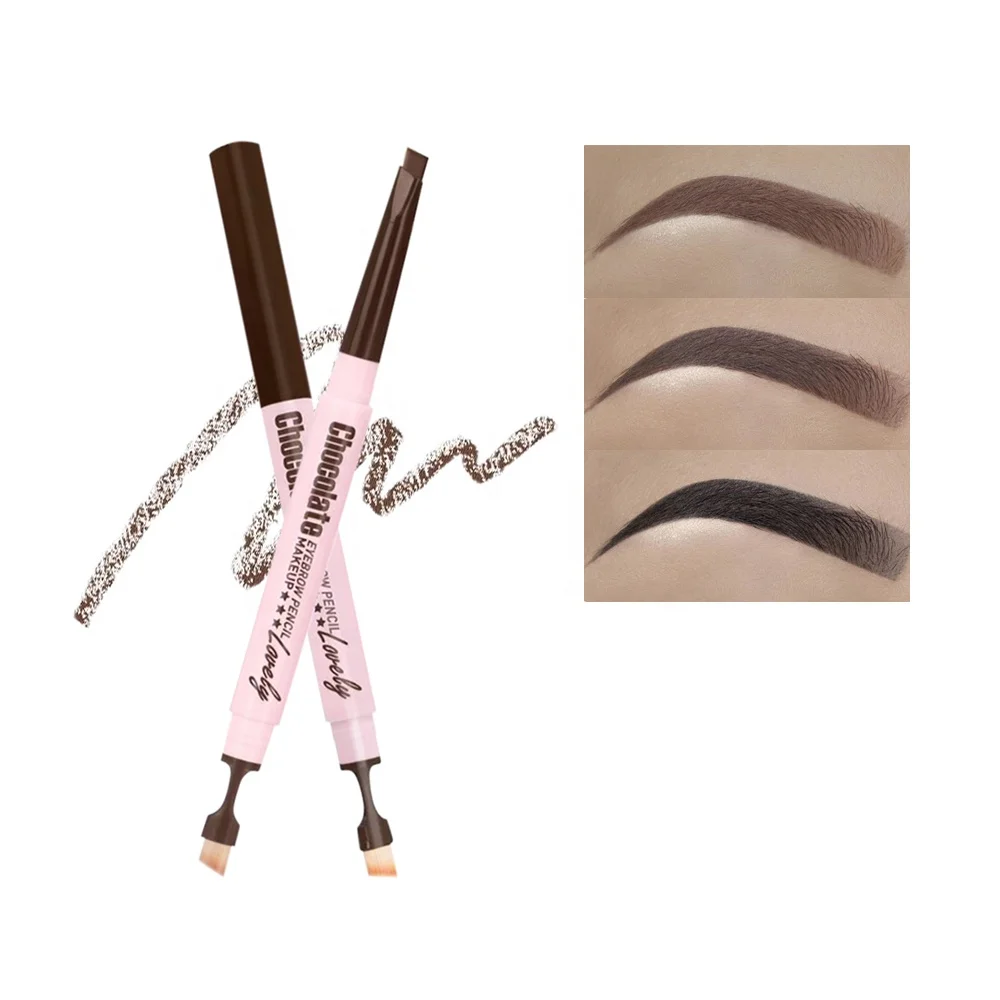 

High Quality Double Head Waterproof Brow Pencil 2 in 1 Private Label Eyebrow Pen