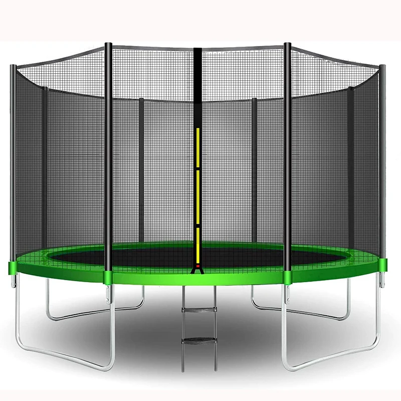 

Foldable Outdoor 10ft 12ft Trampoline Kids Safety Enclosure Net ladder Trampoline, Customized color