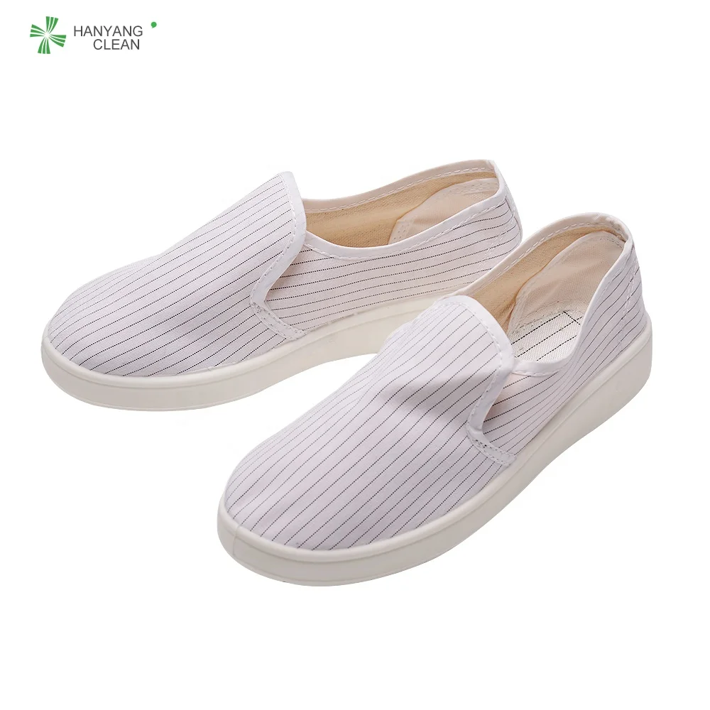 

Clean room esd antistatic unisex shoes esd PVC sole work safety canvas shoe