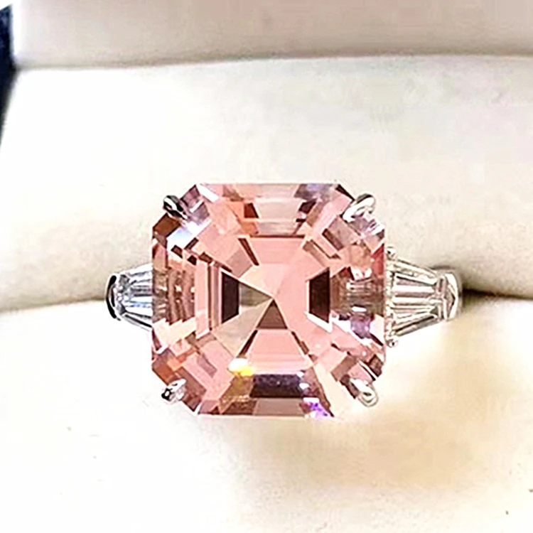 

Sgarit Jewelry Manufacturer Custom Jewelry Romantic Fine Jewelry 18K Gold Wedding 9.46Ct Pink Morganite Natural Gemstone Ring