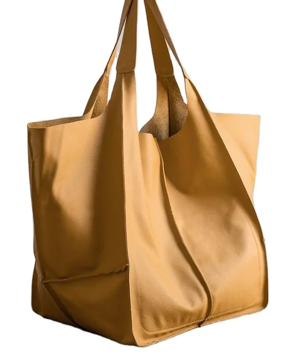 

Factory Pu leather extra  shopping bag stylish women simple tote handbags, Customizable