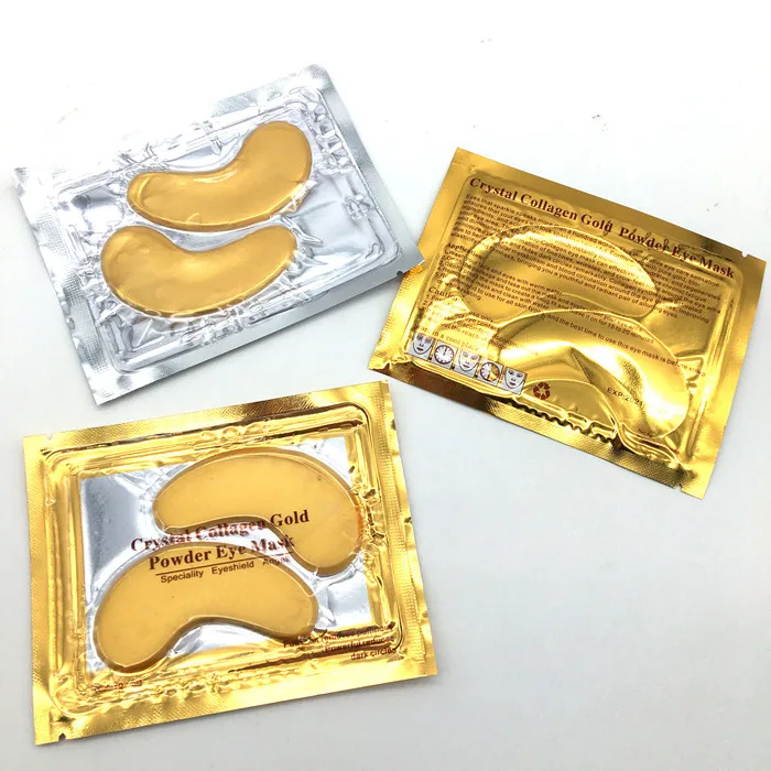 

24k Gold Crystal Collagen Eye Pad For Anti Aging Anti Wrinkle Moisturize Soothe Lif tCrystal Gold Powder Eye Mask
