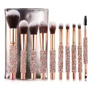 

Premium 10PCS cosmetics brushes set in Powder blusher Eyeshadow Foundation makeup brush glitter makeup brush set