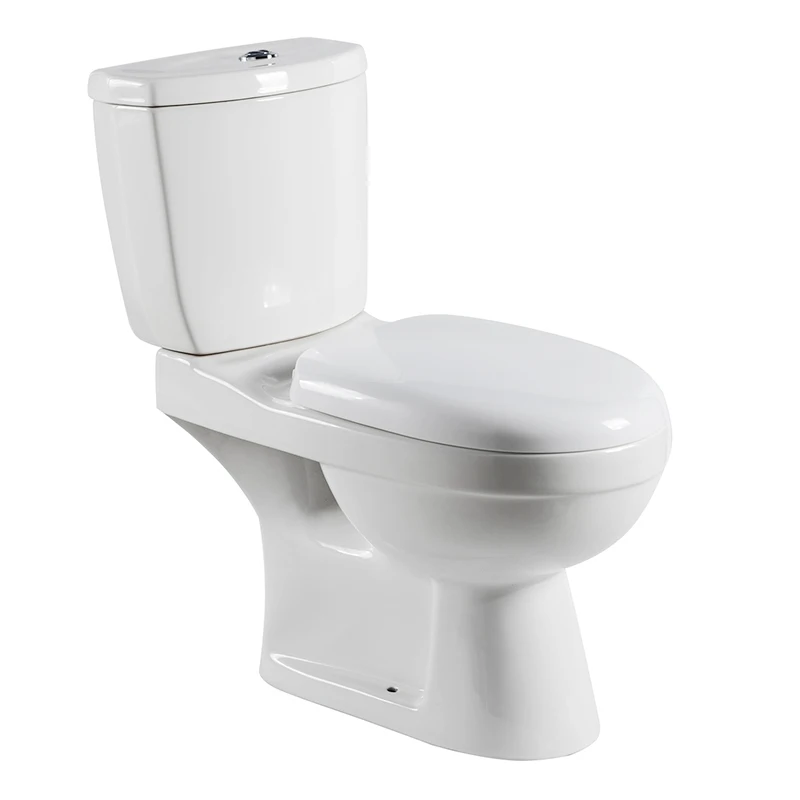 Factory sale ceramic ground drainage type WC siphonic split toilet two piece toilet MJ2108