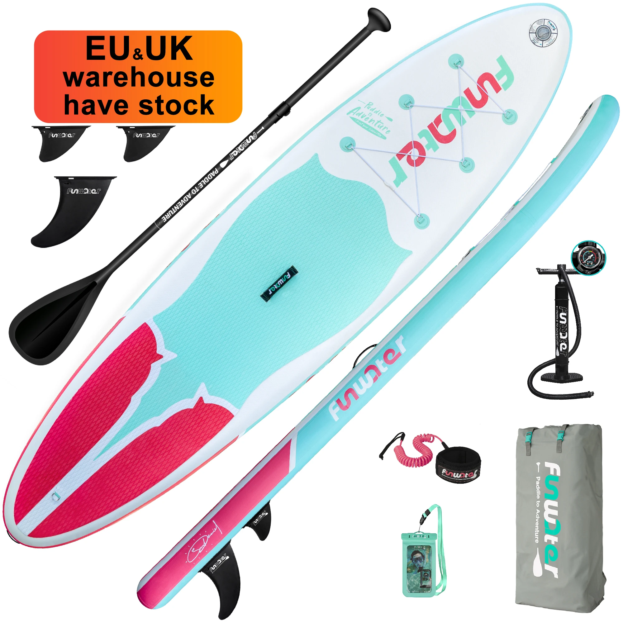 

FUNWATER Dropshipping Factory OEM sup water sport inflatables paddleboard wakeboard softboard softtop surfboard supboard sub