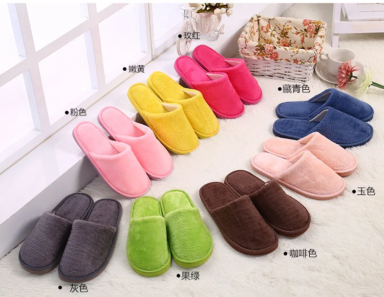 

new 2021 Wholesale 2021 indoor couple slippers ladies plush slippers