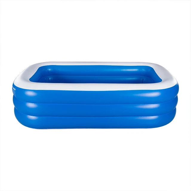 

210cm three layer family adult durable inflatable pool Summer children's rectangular swimming pool game pool