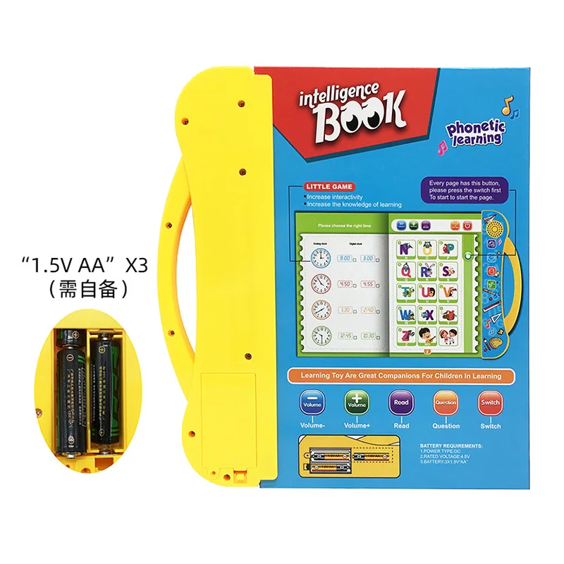 

a4 ebook reader English language for Baby Sound educational Talking Reading Book With Pen Studying Learning Audio Sound Book, Yellow