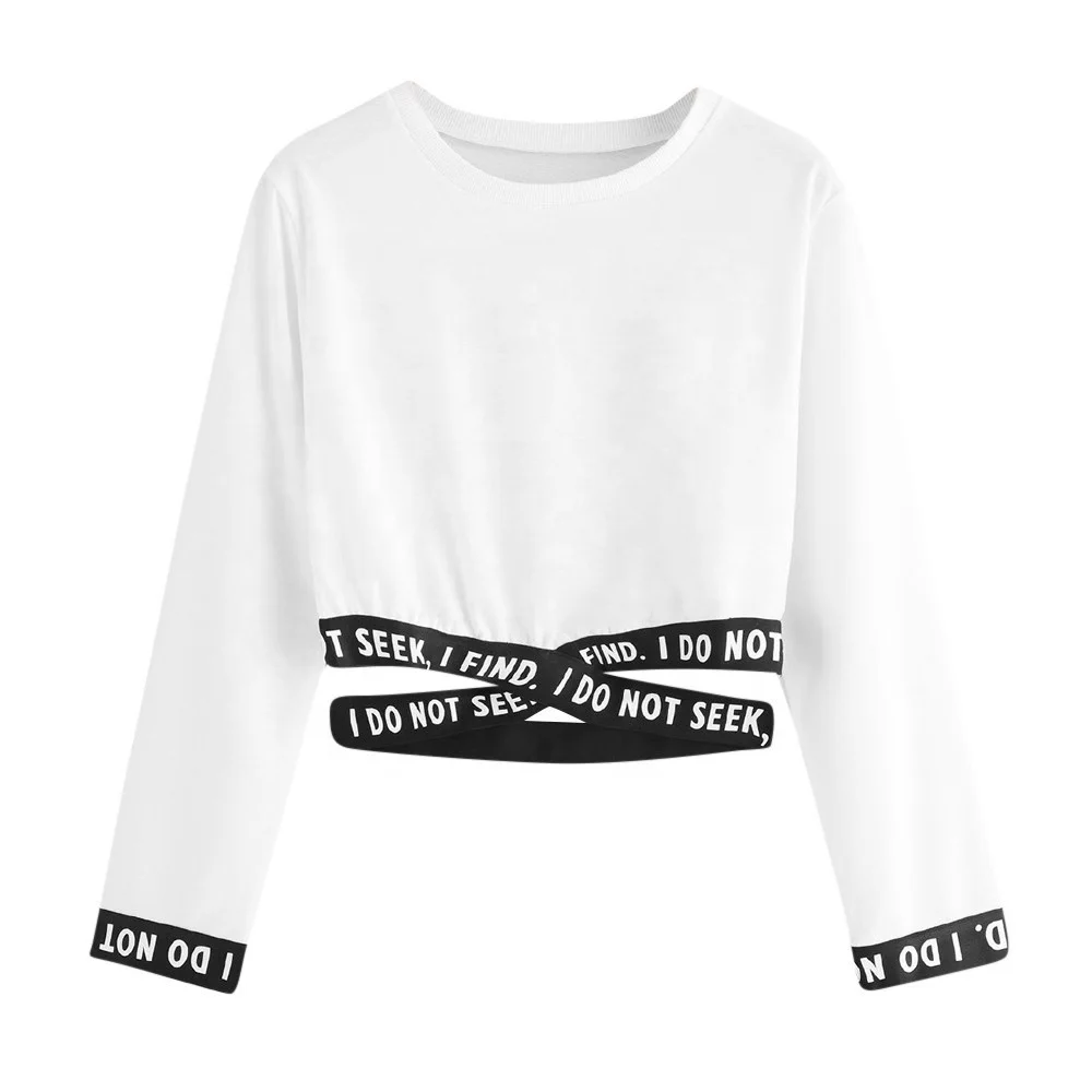 

Summer tshirt Womens Lady Fashion Soild Latter Cross Bandage Sexy Tops Fashion T-Shirt short style ropa mujer 2019 verano