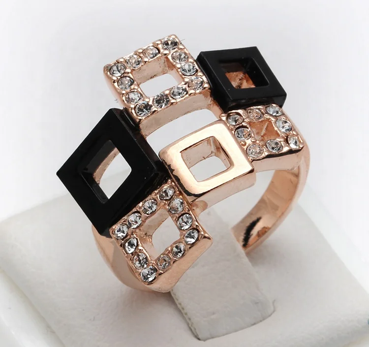 Fashion scattered cz royal gold ring designs for men