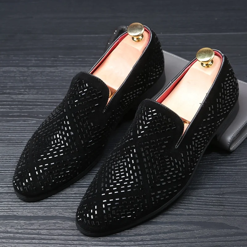 

Men Driving Loafers Suede Leather Shoes Moccasins Wedding Shoes