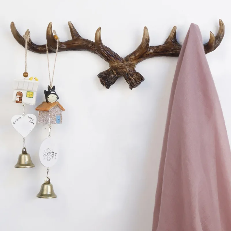 

Modern Deer Antler Hook Hat Coat Bags Hanger Rack Holder Resin Wall Decor