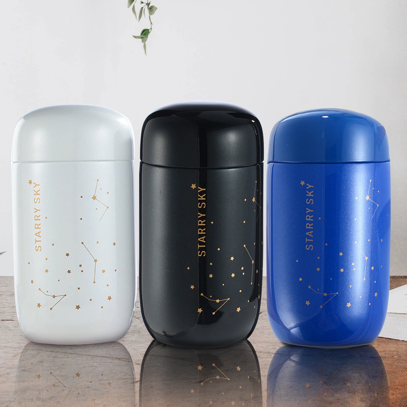 

Mini stainless steel vacuum flask male and female small water cup student simple outdoor portable cup, White,black,blue