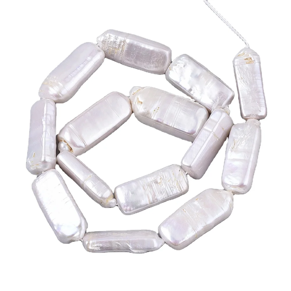 

PandaHall Rectangle Natural Cultured Keshi Freshwater Pearl Beads