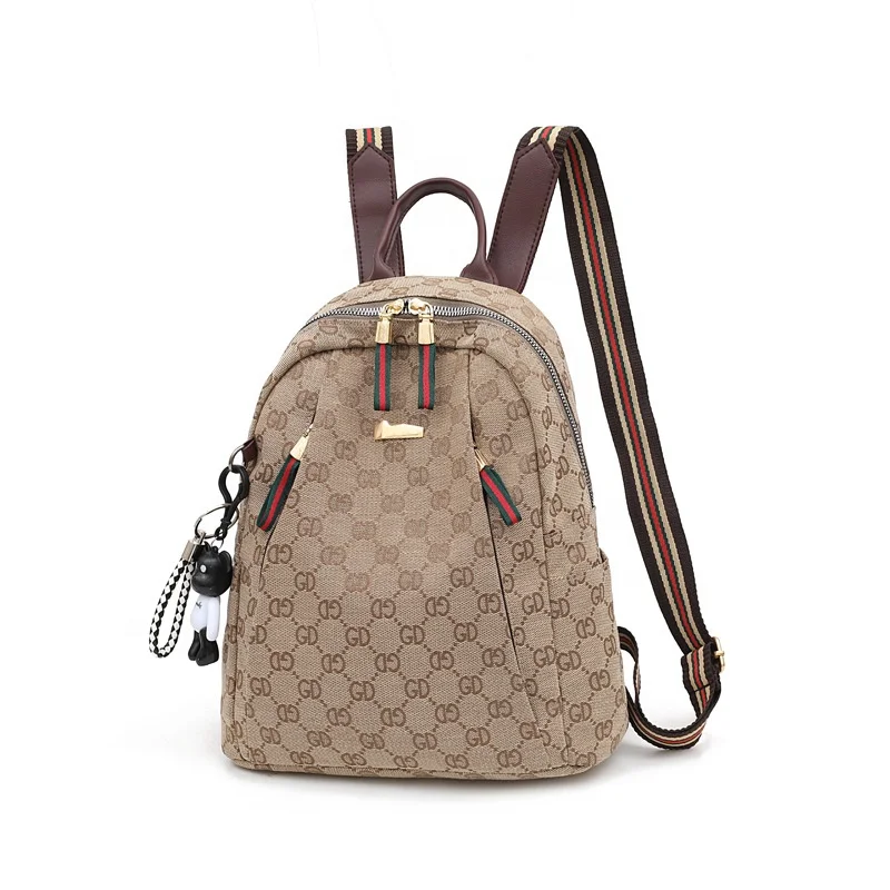 
2020 new fashion student oxford bag leather waterproof backpack for women 