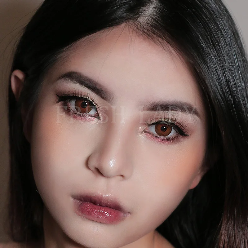 

Liangguo Fresh Lady N New York Collection normal sight hazel color contact lenses