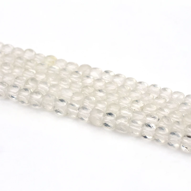 

4.2*4.2mm High Quality Natural Faceted Rock Crystal Beads For Jewelry Making
