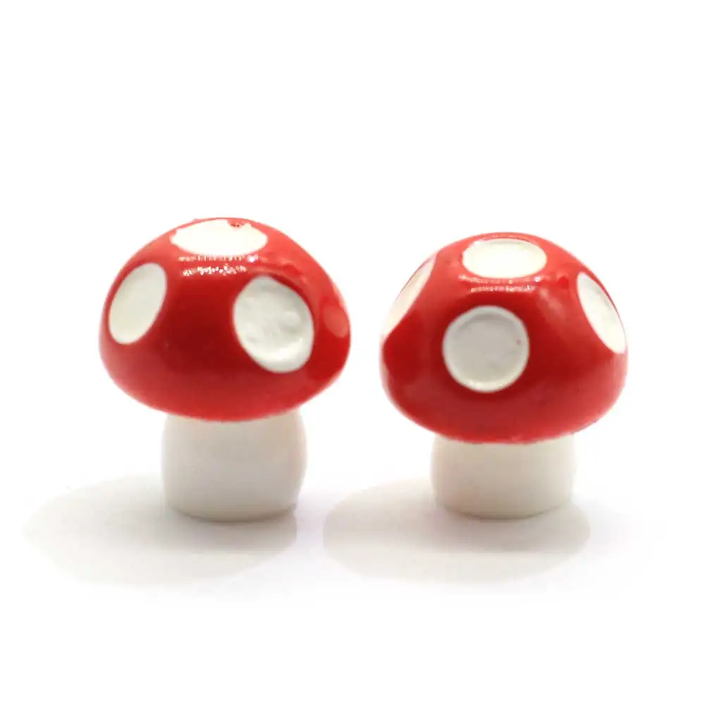 100pcs Fairy Garden Miniatures Mini Mushroom Garden Decoration Resin Mushroom Craft Miniature Fairy Figurines Manualidades