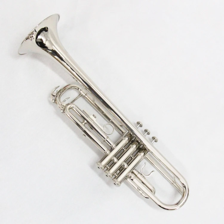

fast delivery trumpet brass trompeta brass instruments silver trumpet, Nickel