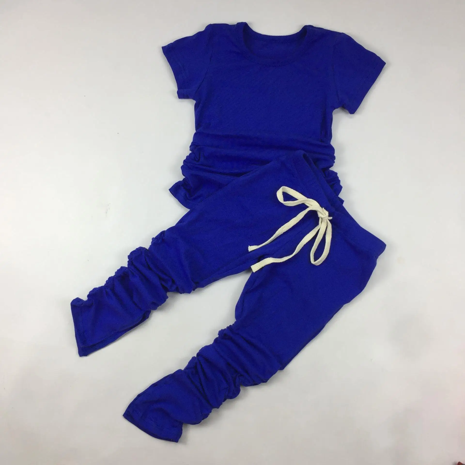 Rts Multi Colors Kids Stacked Pants Baby Girls Sets Sportswear Joggers