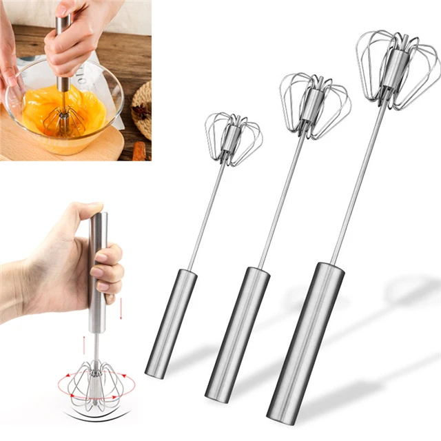 

Stainless Steel Semi-automatic Whisk Multifunctional Mixer Kitchen Accessories, As photo