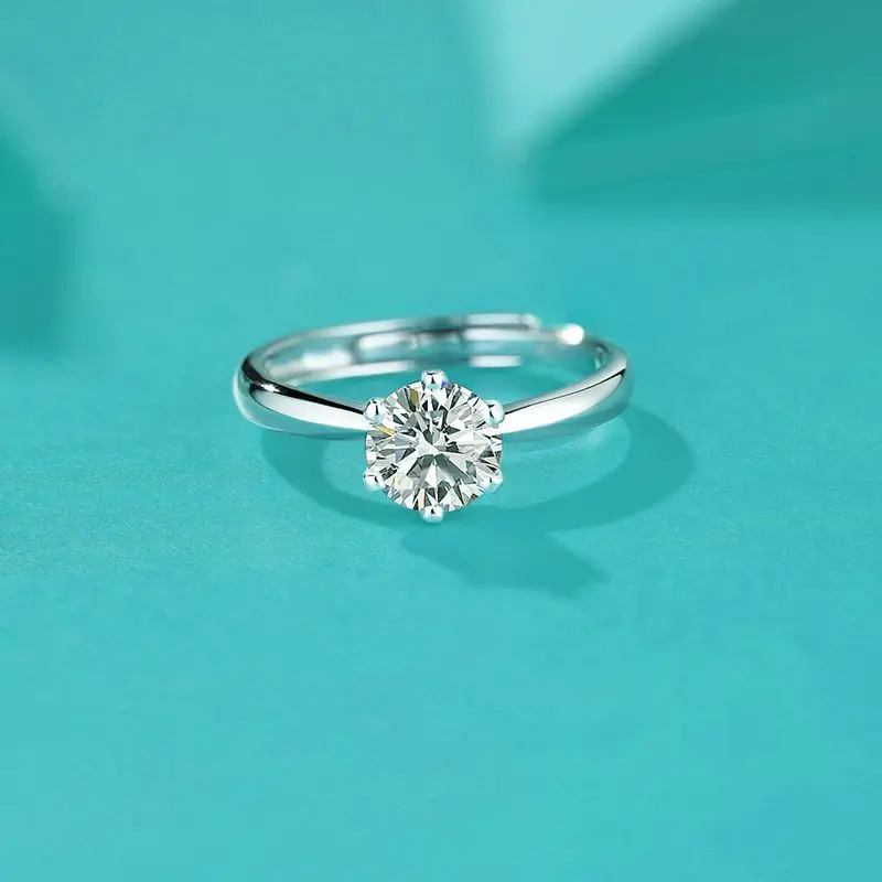 

Best Seller High Quality Sterling silver 925 Moissanite Engagement Love Ring for Valentine's Day, White gold