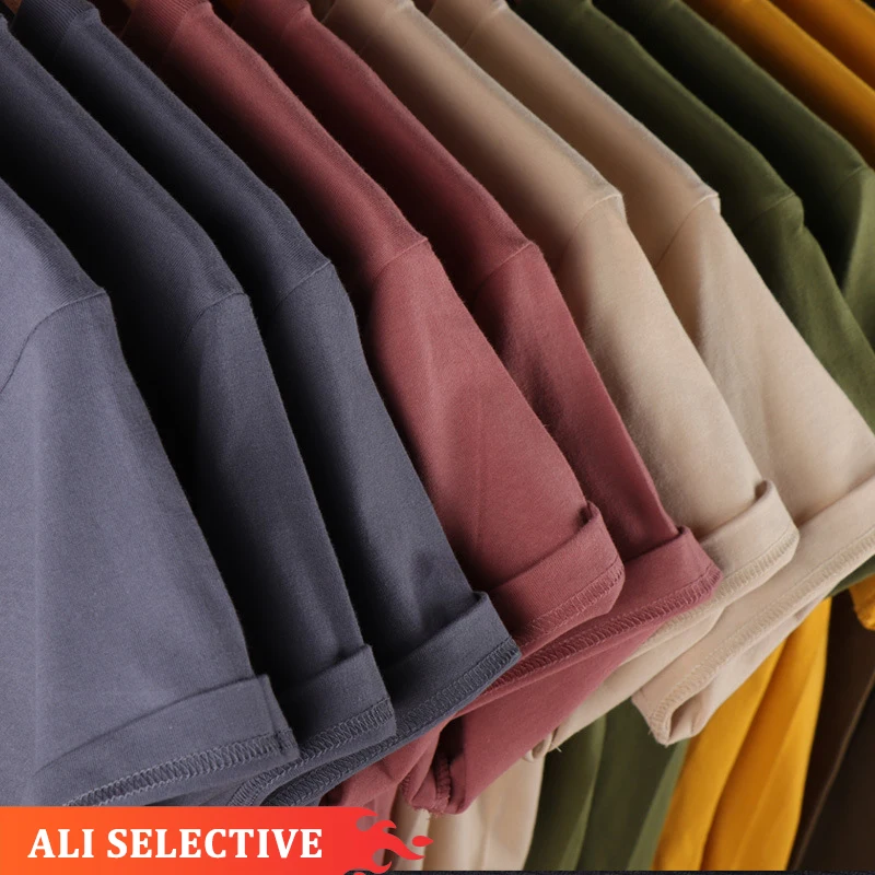 

MT2006 Top Seller Solid Color 230g 100% Cotton T Shirt High Quality Seamless Men's Oversized Tshirts, As show