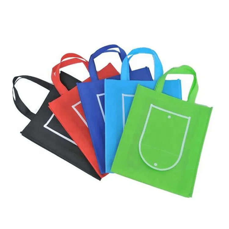 High quality custom promotional green eco-friendly folding non woven shopping tote bag