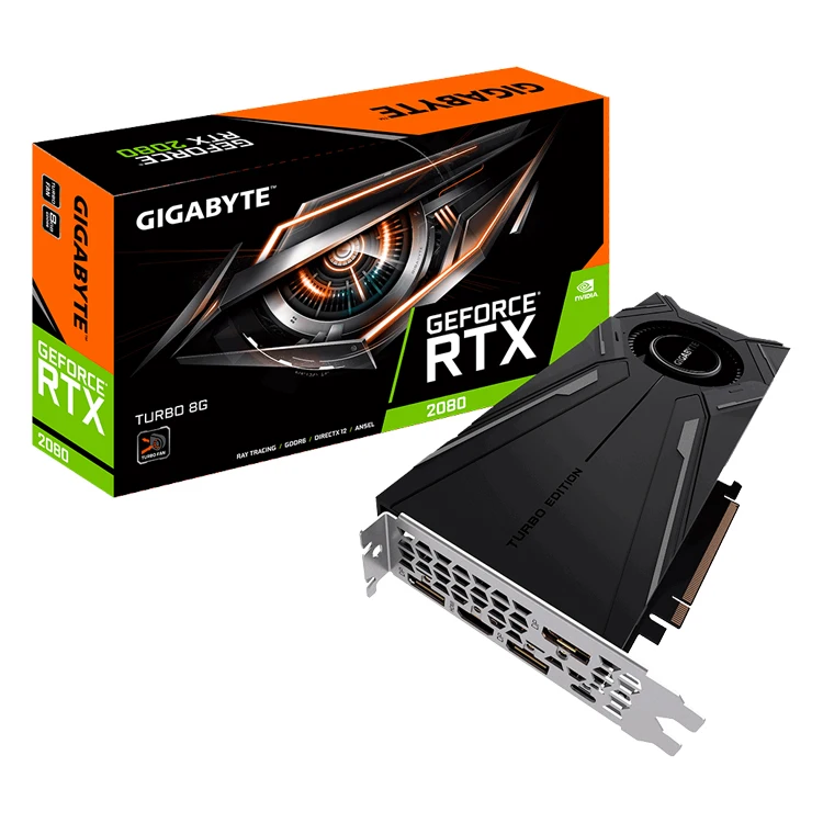 

GIGABYTE NVIDIA GeForce RTX 2080 TURBO 8G Gaming Graphics Card with Turbo Fan Cooling System GDDR6 256-bit Memory Clock