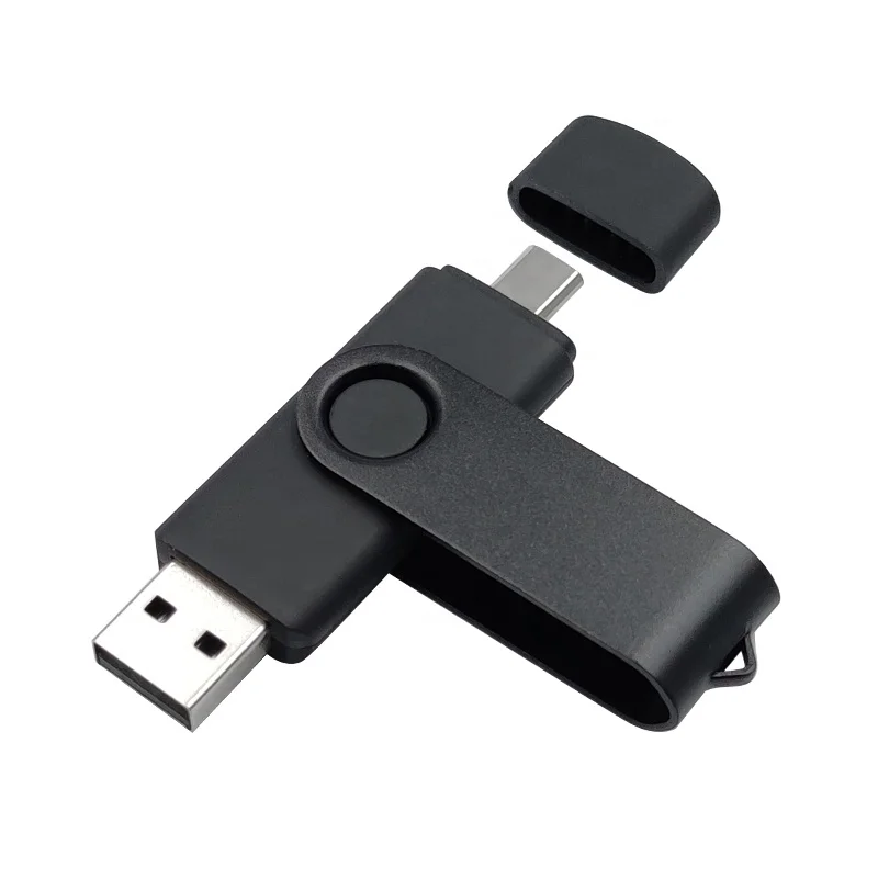 

YONANSON Type-c OTG Pendrive Metal Swivel OTG 2 in 1 USB Flash Drive Custom USB Memory Stick Gift