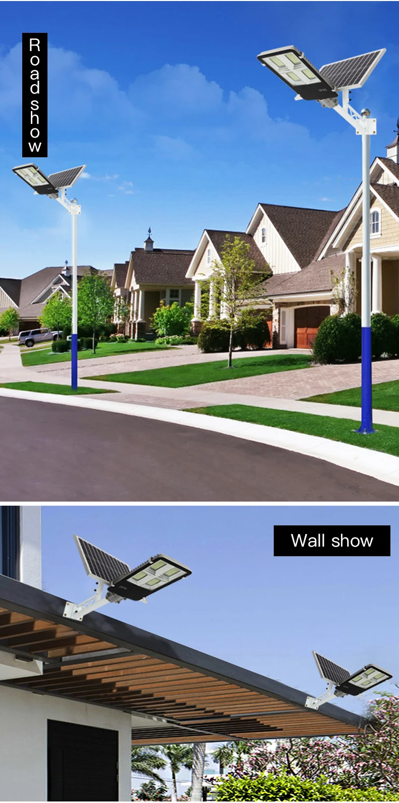 High Power Ip65 Outdoor Used Waterproof Aluminum 200w 300w Garden Solar