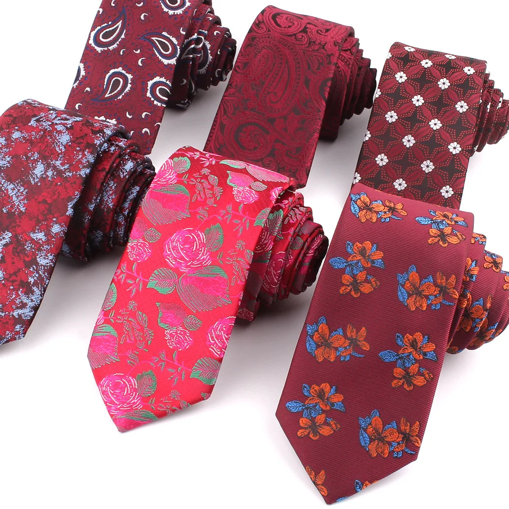 

Mens Custom Tie Skinny Floral Neck Ties For Men Woman Flower Print Red Cravats Party Wedding Bowties Suits Unisex Necktie Gifts
