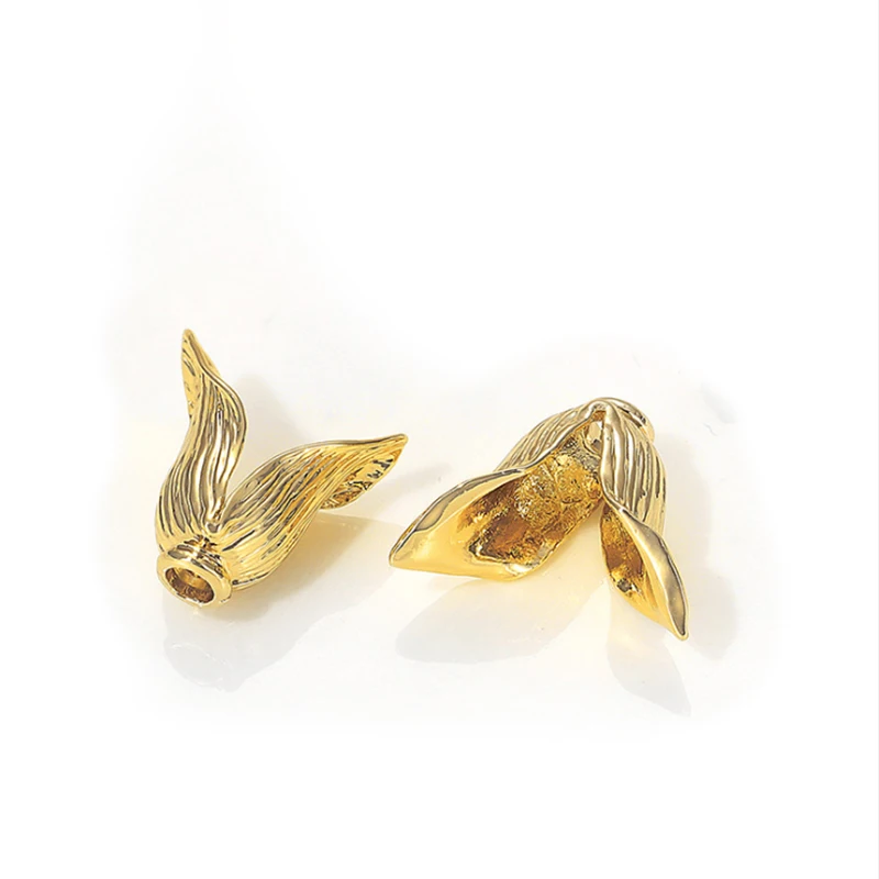 

Diy handmade jewelry accessories three-dimensional flower metal earrings bracelet beads holder, Gold