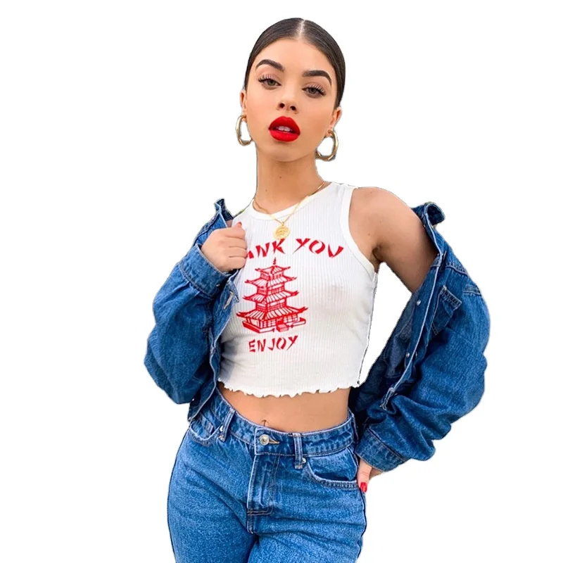 

wholesale sexy girls' custom t shirt printing ladies' blouses sweater gym white women's tank tops