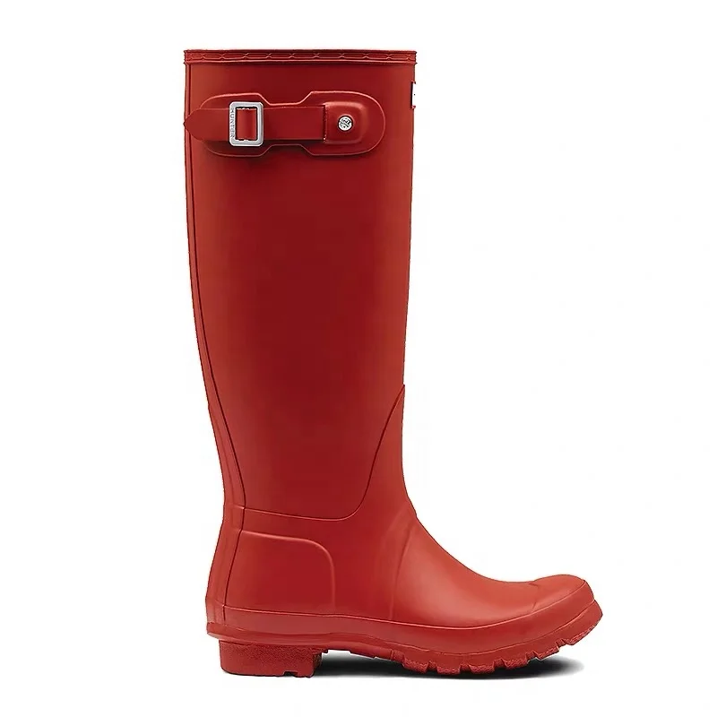 

Ladies Red Color Waterproof Tall Rubber Rain Boots, Customized