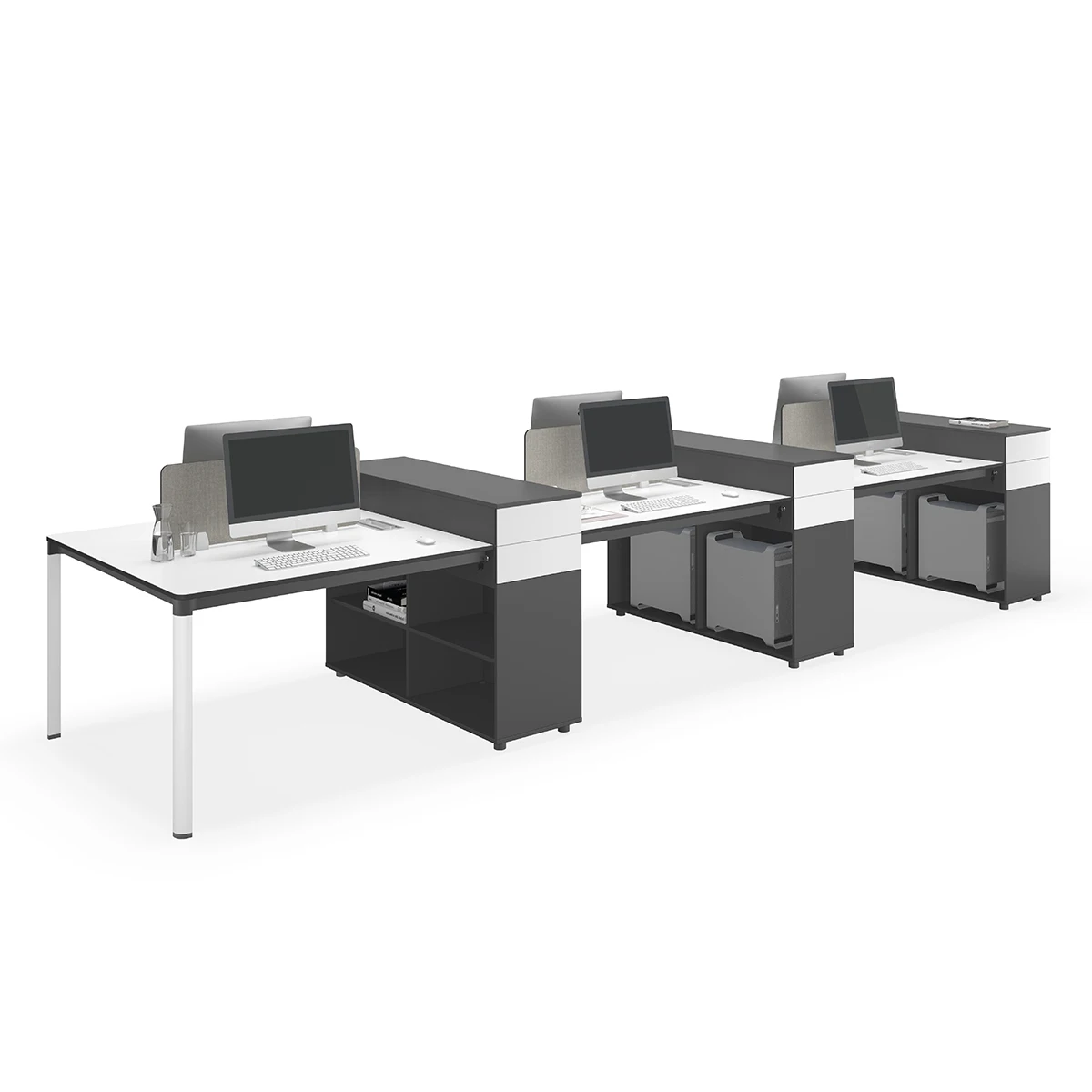 China Manufacturer Modern Modular Office Furniture Workstation 2,4,6 Seat Office Workstation