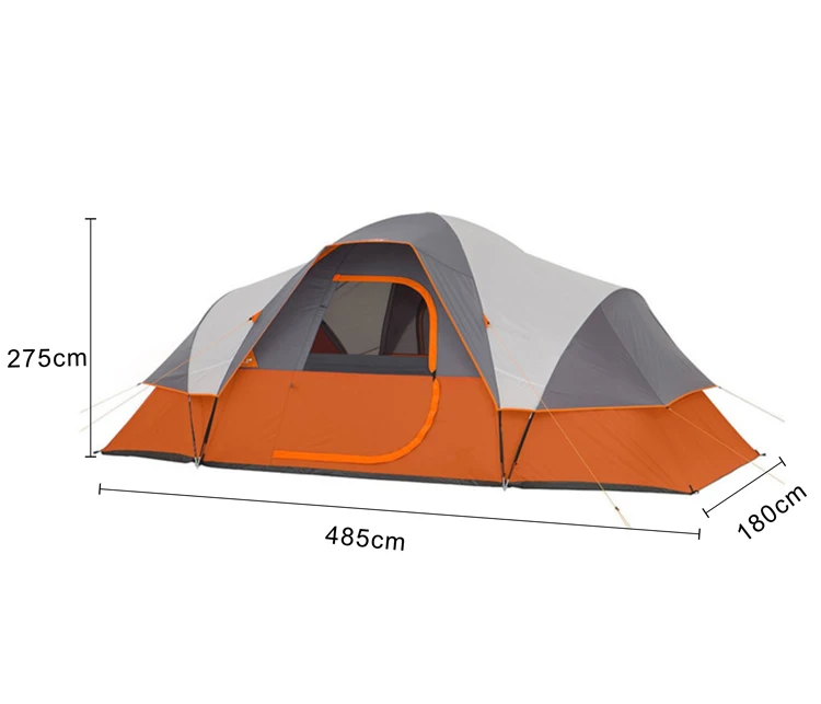 

High Quality Camping Space Family 9 Person Camping Tents Outdoor Waterproof Large Family Tent For Sale Stocked Big Tops Family, Customized color