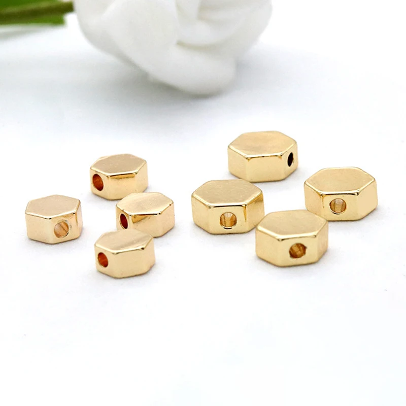 

XuQian Supplies Hexagon Spacer Beads for Diy Bracelet Making