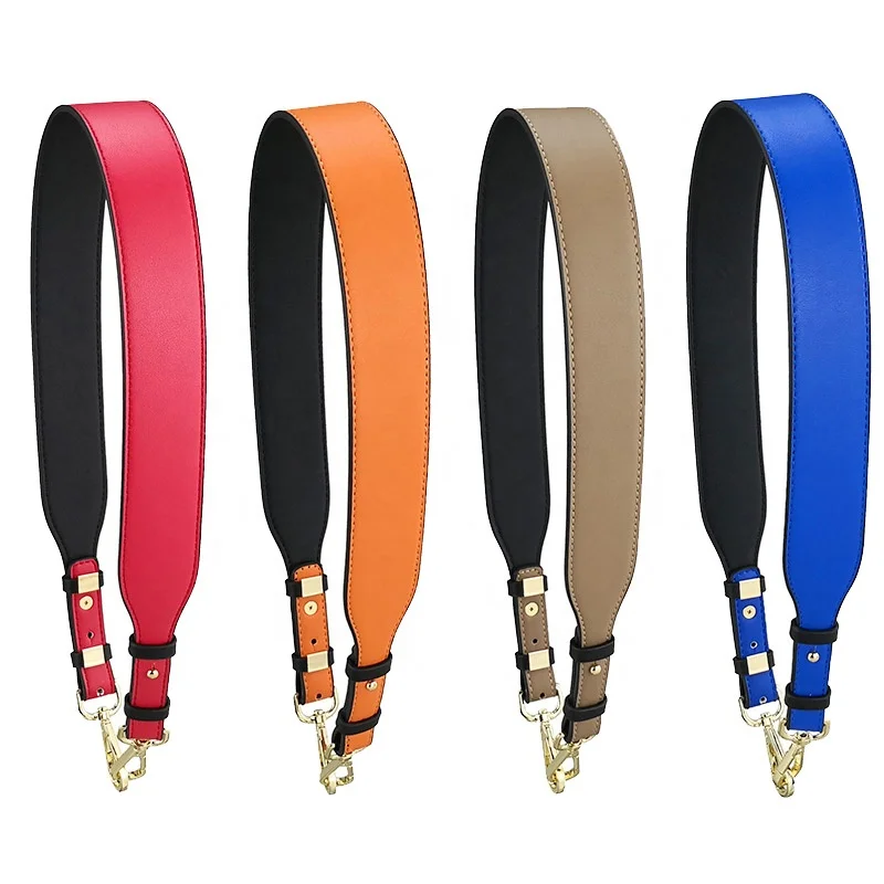 

MeeTee B-S120 Custom Logo Adjustable Shoulder Handbag Accessories PU Leather Bag Strap, Colorful