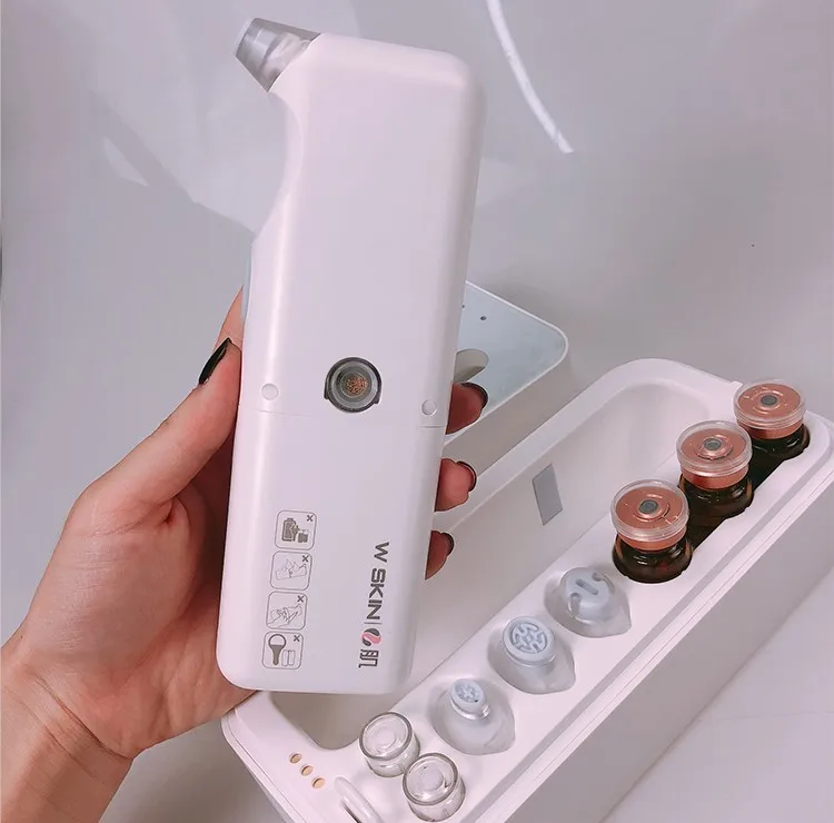 

NV-W100 China markets newest mini hydro facial dermabrasion Dropshipping USB Charge 4 Heads Blackhead Remover