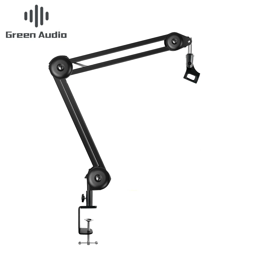 

GAZ-40 Microphone Suspension Mic Clip Adjustable Studio Scissor Arm Stand for Blue Snowball Microphone, Ceramic black,white